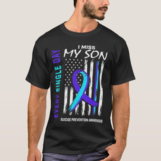 T-shirt Je Manque Mon Fils Sensibilisation À La Prévention (Devant)