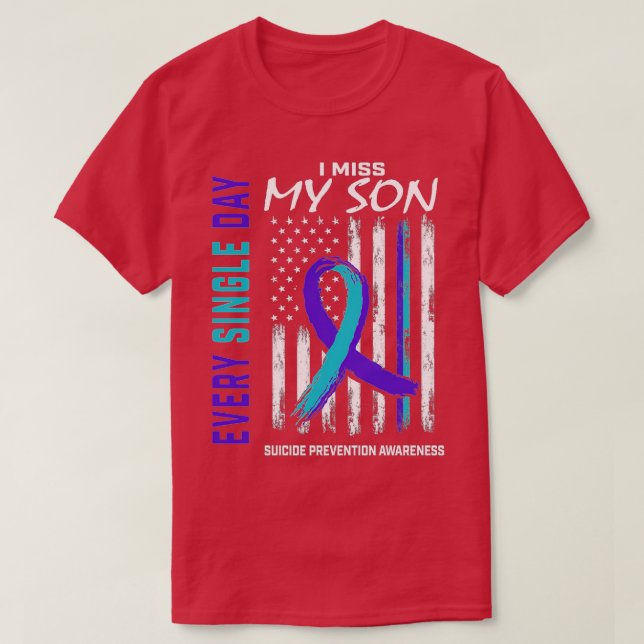 T-shirt Je Manque Mon Fils Sensibilisation Au Suicide Prév (Design devant)