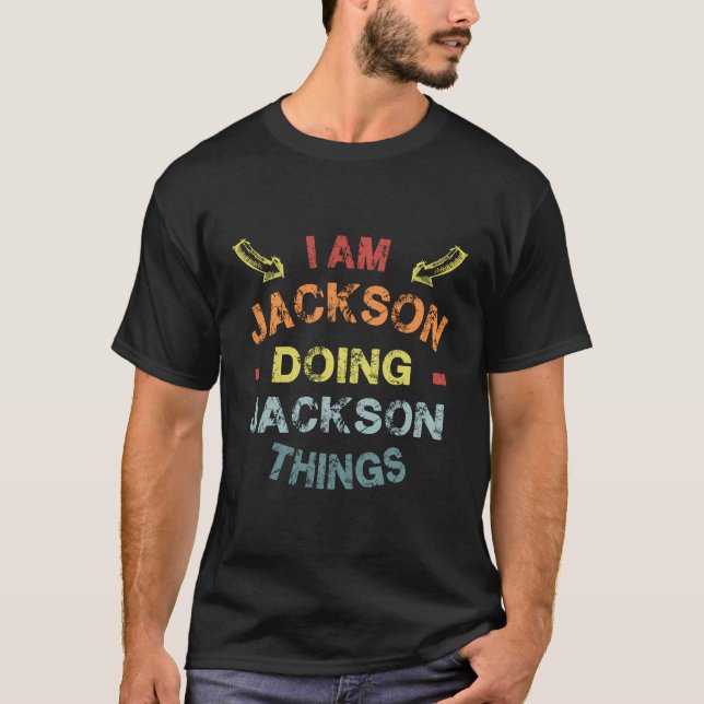 T-shirt Je M'Appelle Jackson Faire Jackson Cool Drôle Chri (Devant)