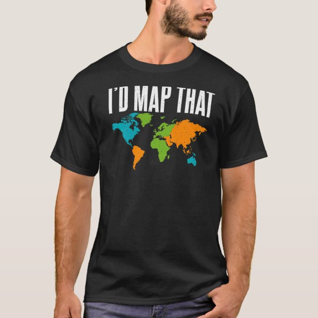 T-shirt Je Mapperais Ce Professeur Géographe (Devant)
