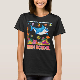 T-shirt Je Marche À Travers Le Lycée Shark Graduate Gradua