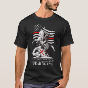 T-shirt Je marche à travers l'ombre de la mort, je ne crai