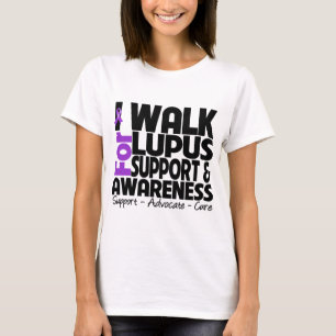 T-shirt Je marche pour la conscience de lupus