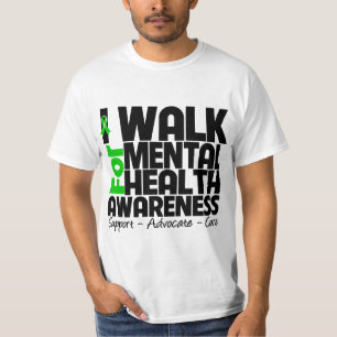 T-shirt Je marche pour la conscience de santé mentale