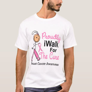 T-shirt Je marche pour le cancer du sein SFT de traitement