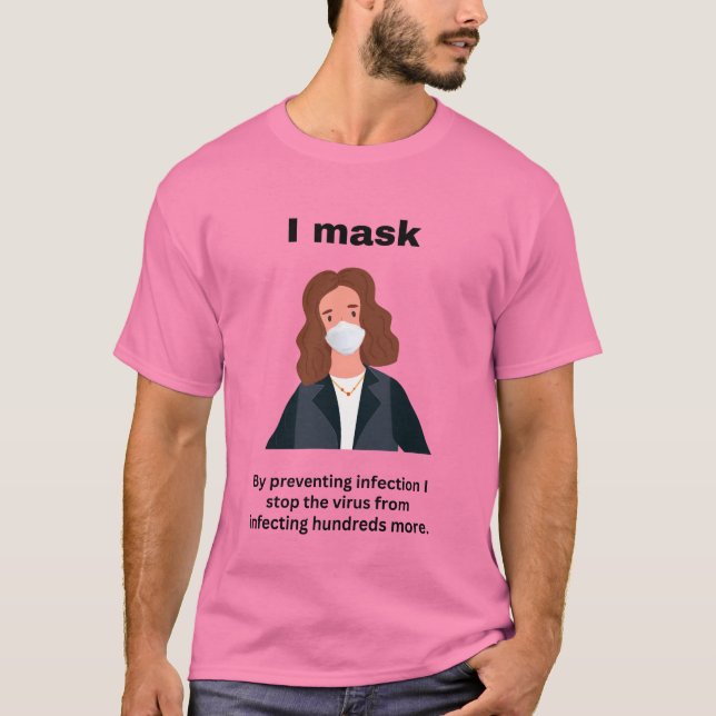 T-shirt Je masque. En prévenant l'infection - pour la lumi (Devant)