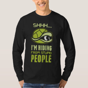 T-shirt Je me cache de gens stupides, heureux Fête des pèr