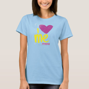 T-shirt Je Me Coeur Violet-Jaune
