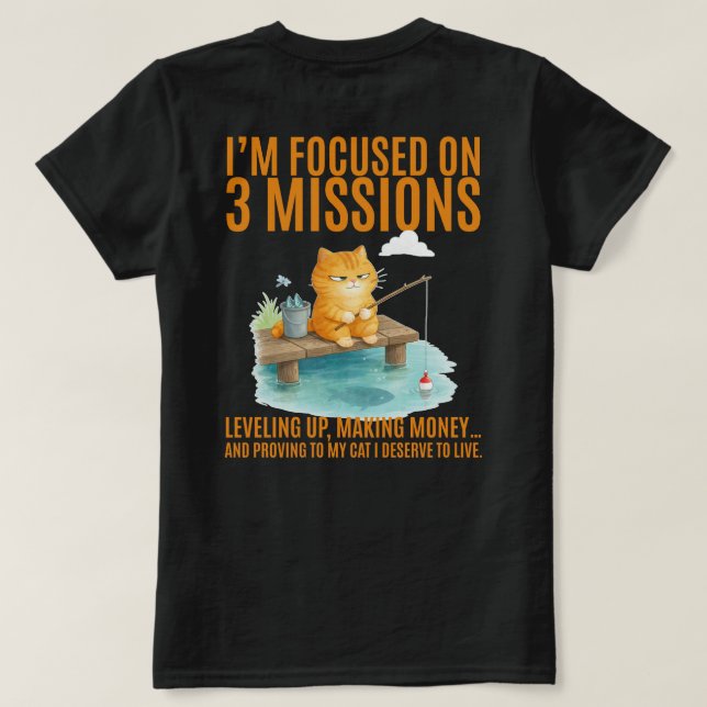 T-shirt Je me concentre sur 3 missions : Progresser,  (Design dos)
