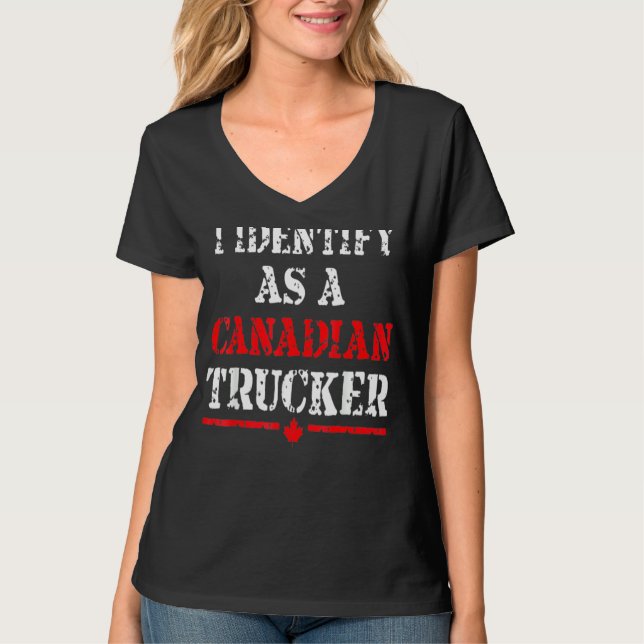T-shirt Je Me Considère Comme Un Camion Canadien Drôle Fre (Devant)
