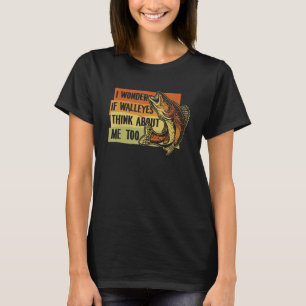 T-shirt Je me demande si Walleyes pense à moi aussi Zander