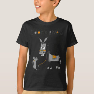 T-shirt Je Me Fiche D'un Rat Et D'une Souris Marchant Drôl