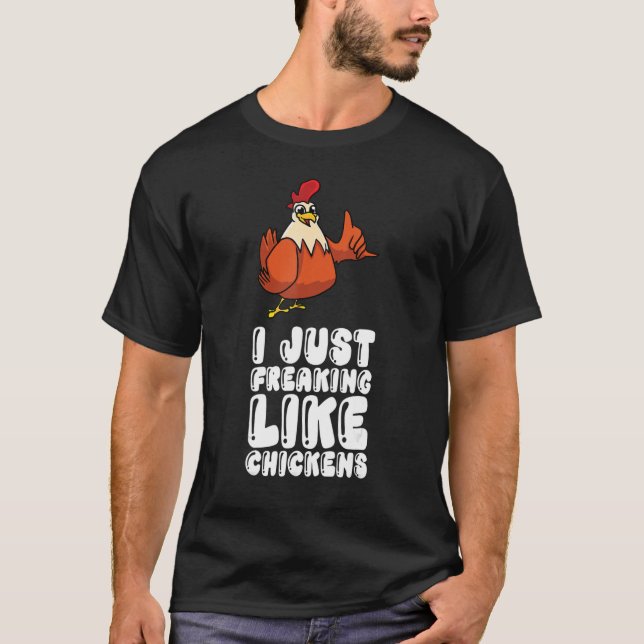 T-shirt Je Me Frappe Comme Des Poulets (Devant)