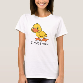 T-shirt Je Me Manque De Vous Pleurant Jaune Canard Canard