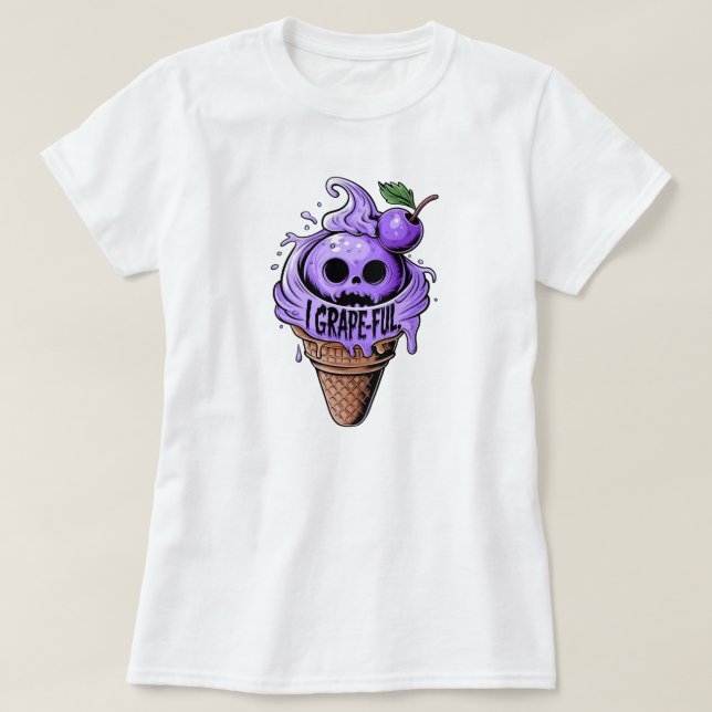 T-shirt Je me moque, crème glacée mignonne (Design devant)