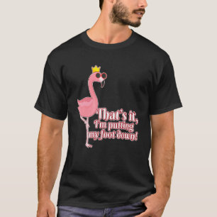 T-shirt Je Me Pose Le Flamant rose Au Pied