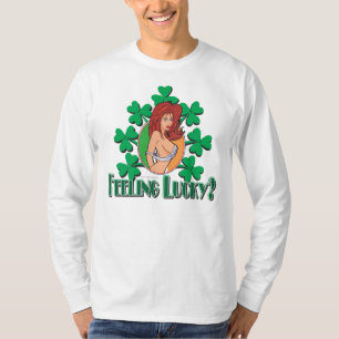 T-shirt Je me sens chanceuse irlandaise fille irlandaiseir