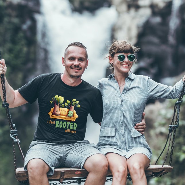 T-shirt Je me sens enraciné avec vous, vegan mignon et drô (Créateur téléchargé)