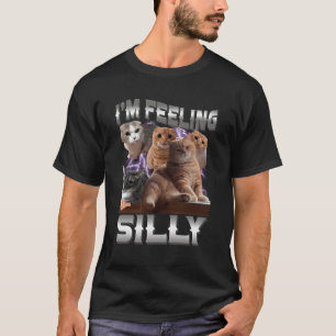 T-shirt Je me sens idiot drôle chat mème contrefaçon graph
