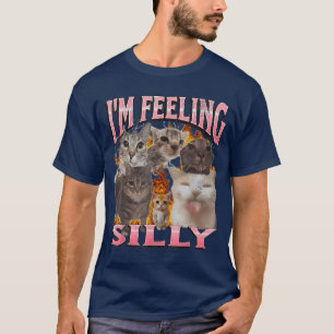 T-shirt Je me sens idiot drôle chat mème contrefaçon rétro