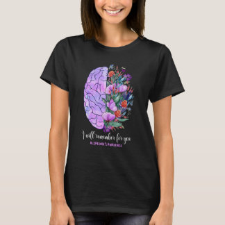 T-shirt Je Me Souviendrai De Vous Alzheimers Awareness Flo