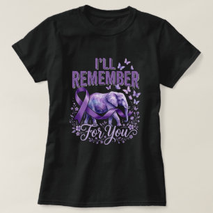 T-shirt Je me souviendrai pour vous Éléphant Sensibilisati