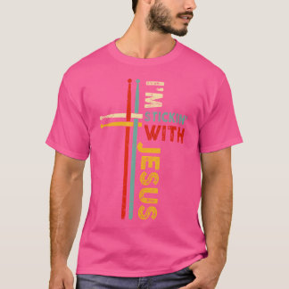 T-shirt Je Me Stickin Avec Jésus Vintage Christian Drummer