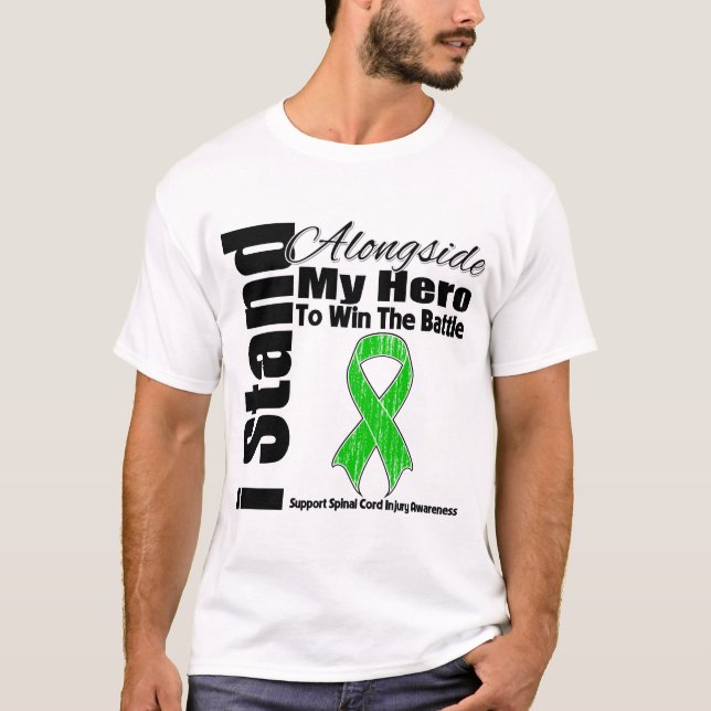 T-shirt Je me tiens à côté de ma blessure de moelle (Devant)