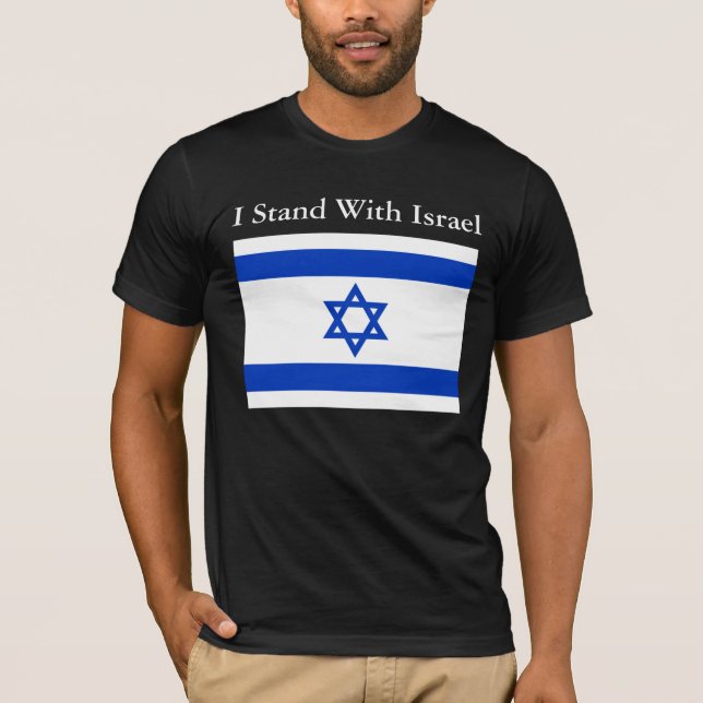 T-shirt Je me tiens avec la chemise de l'Israël (Devant)