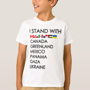 T-shirt Je me tiens avec le Canada Groenland Mexique Panam