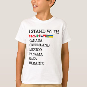T-shirt Je me tiens avec le Canada Groenland Mexique Panam