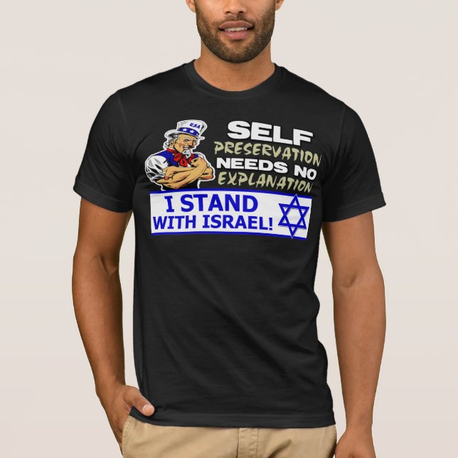 T-shirt Je me tiens avec l'Israël ! (Devant)
