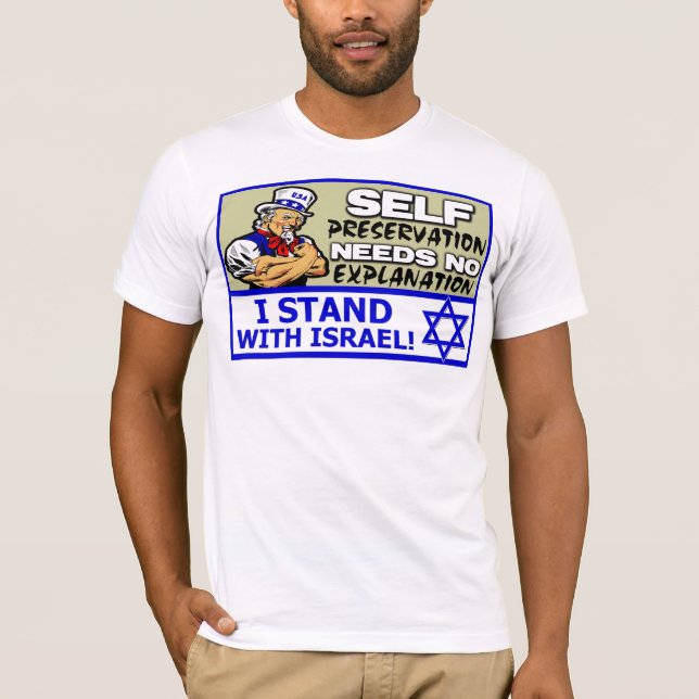 T-shirt Je me tiens avec l'Israël ! (Devant)