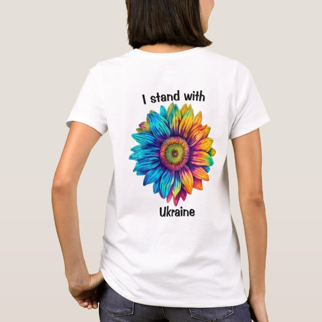 T-shirt Je me tiens avec l'Ukraine (Dos)