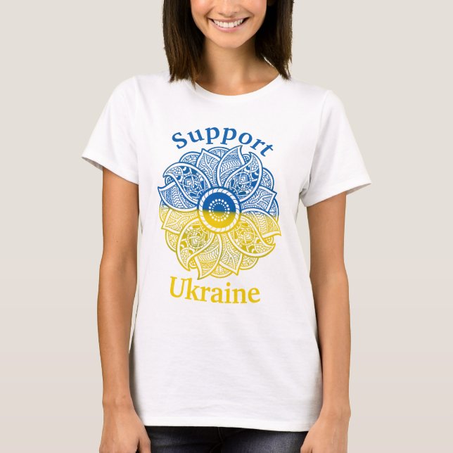 T-shirt Je me tiens avec l'Ukraine (Devant)