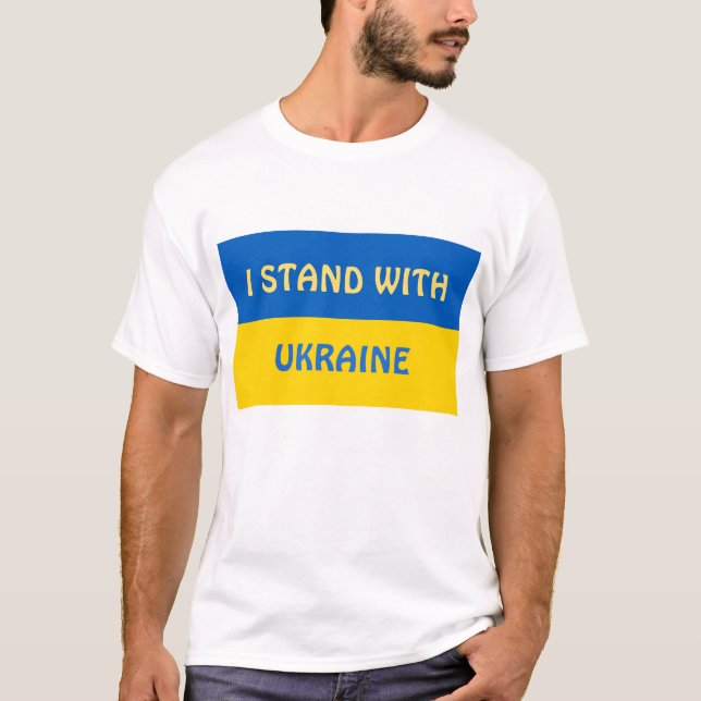 T-shirt Je me tiens avec l'Ukraine | Support (Devant)