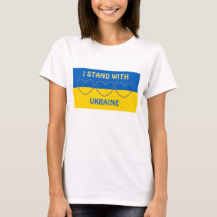 T-shirt Je me tiens avec l'Ukraine   Support
