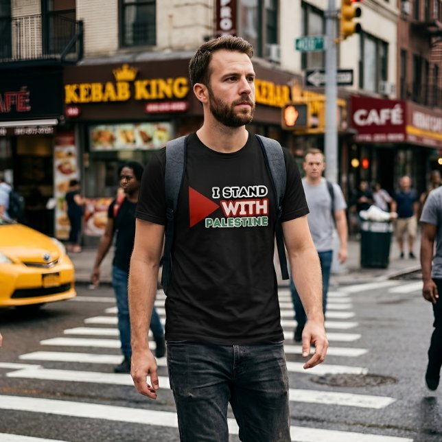 T-shirt JE ME TIENS AVEC PALESTINE Black (Créateur téléchargé)