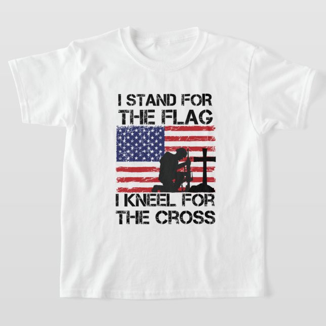 T-shirt Je me tiens pour le Drapeau Kneel pour le Drapeau  (Poser)