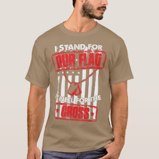 T-shirt Je me tiens pour notre drapeau Christian Vétérinai