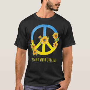 T-shirt Je Me Tient Avec Ukraine Tournesol Ukraine