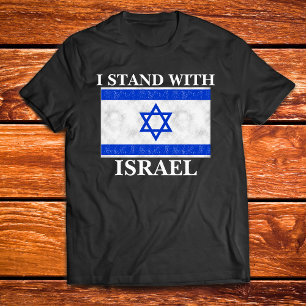 T-shirt Je Me Trouve Avec Le Drapeau Bleu Blanc D'Israël