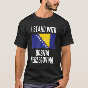 T-shirt Je Me Trouve Avec Le Drapeau Bosniaque De Bosnie-H