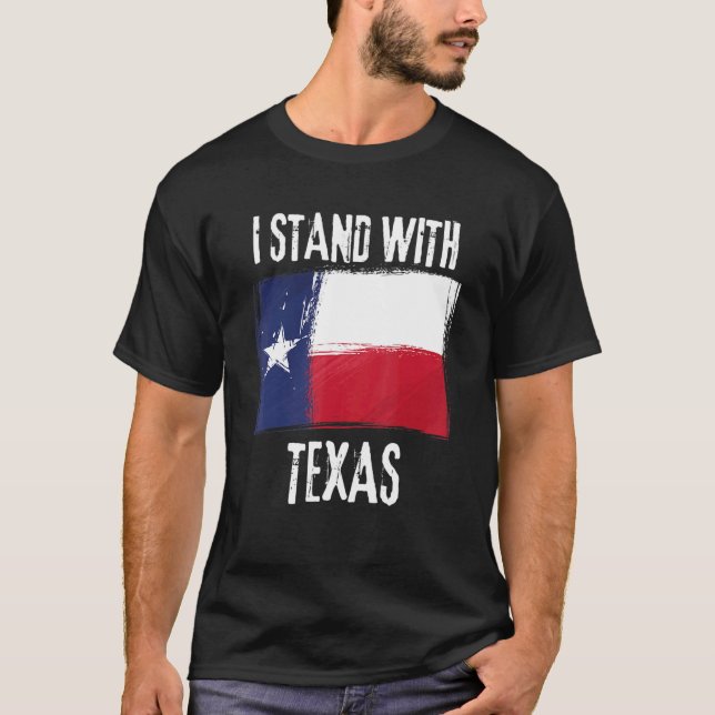T-shirt Je Me Trouve Avec Le Drapeau Du Texas Etat Du Texa (Devant)
