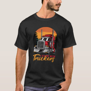 T-shirt Je Me Trouve Avec Truckers Convoi Pour La Liberté