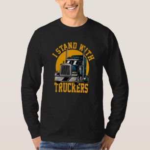 T-shirt Je Me Trouve Avec Truckers Convoi Pour La Liberté