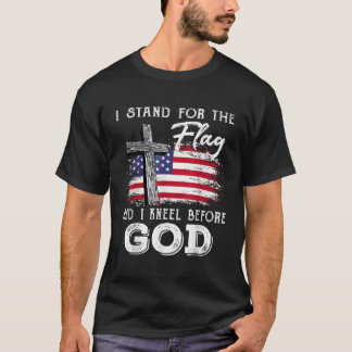 T-shirt Je Me Trouve Pour Le Drapeau Et Je M'Agenouille De