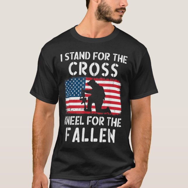 T-shirt Je Me Trouve Pour Le Drapeau Kneel Pour Le Fallen  (Devant)