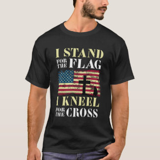 T-shirt Je Me Trouve Pour Le Drapeau Que Je M'Agenouille P