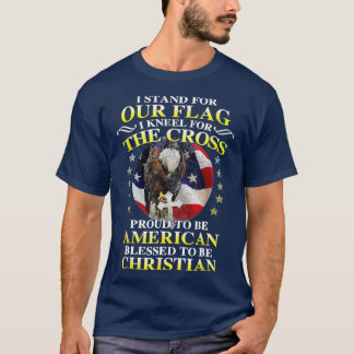 T-shirt Je Me Trouve Pour Notre Drapeau Kneel Pour L'Aigle